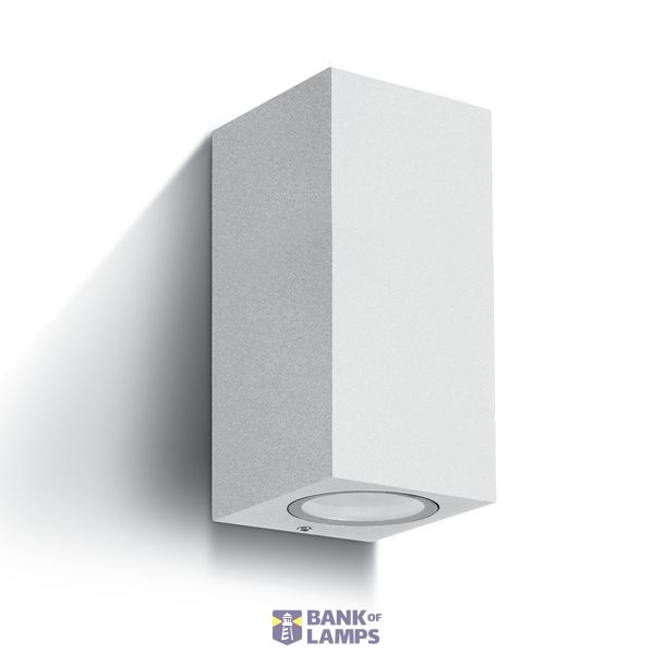 WHITE WALL LIGHT GU10 2x10W IP65 image 1