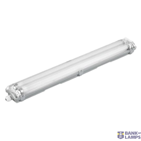 Tri-Proof Light Fixture, IP65, Grey Base, Transparent Cover, Metal Board  658×92×56mm image 1