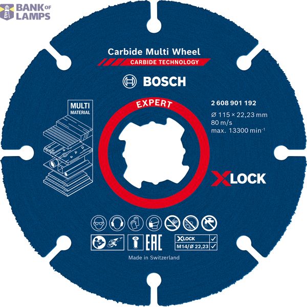 EXPERT Carbide Multi Wheel X-LOCK Cutting Disc 115 mm, 22.23 mm image 1