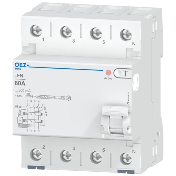 Residual current circuit breaker LFN-80-4-300B-S image 1