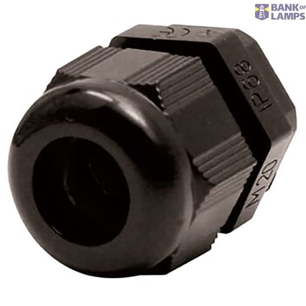 Cable Gland with slats Polyamide 6 M25 Long Black RAL 9005 image 2