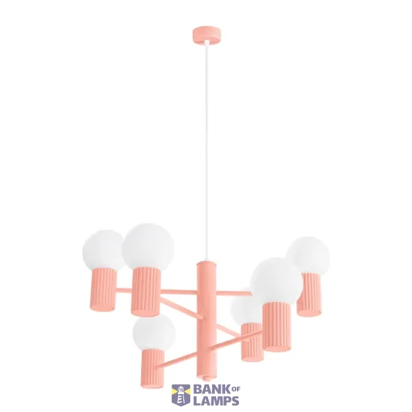 Chandelier HALO 6 peach image 1