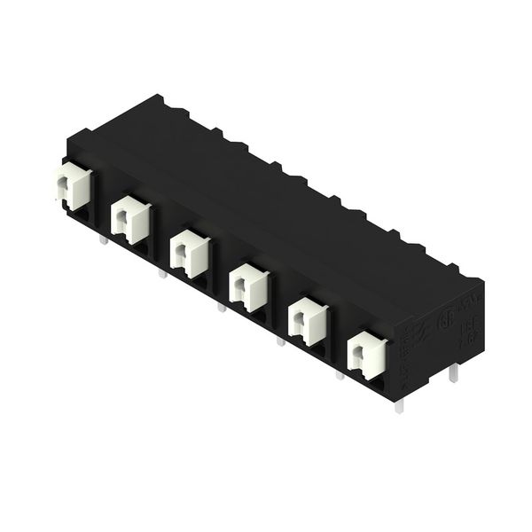 Printed circuit board terminals, 7.62 mm, Number of poles: 6, 90°, Solder pin length (l): 3.5 mm, black, PUSH IN with actuator, Clamping range, max. : 1.5 mm², Tube image 2