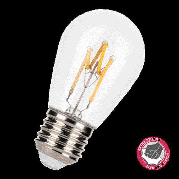 Spiraled Safe ST45 E27 2W 2700K PC Clear image 2