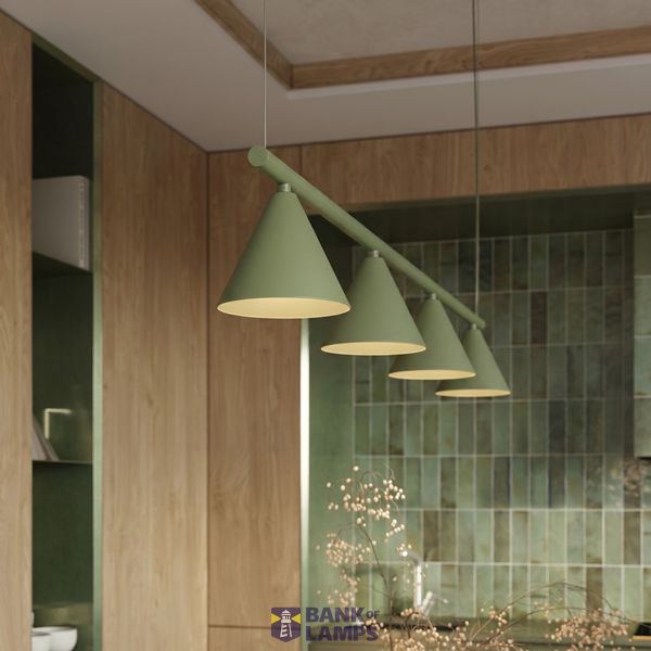 Chandelier NOX 4L olive green image 5