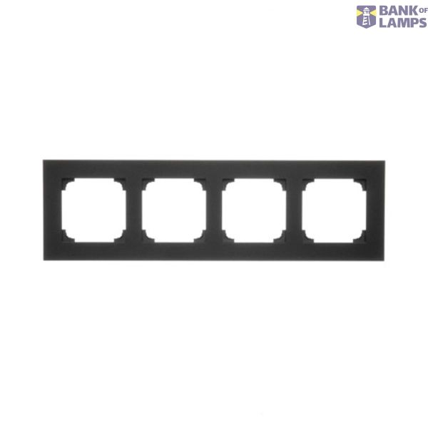 Quadruple frame, black matt image 1