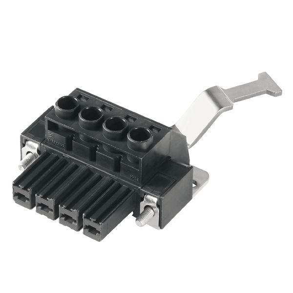 PCB plug-in connector, female plug, 7.62 mm, Number of poles: 3, 180°, Clamping yoke connection, Clamping range, max. : 10 mm², Box image 1