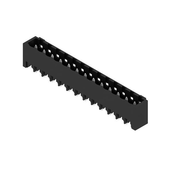 PCB plug-in connector, male header, closed side, THT/THR solder connection, 5.00 mm, Number of poles: 13, 180°, Solder pin length (l): 3.2 mm, tinned, black, Box image 2