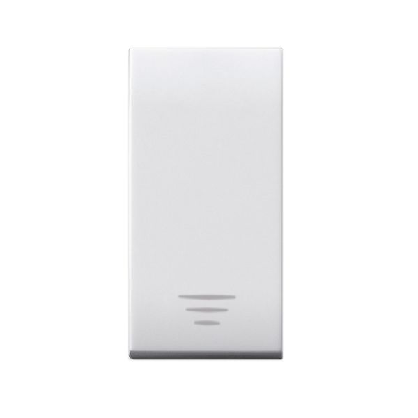 Button with gem, Domus S44, RAL 9010 colour, N.A. 1P 10A illuminable - glossy finish - 1 Mod. image 1