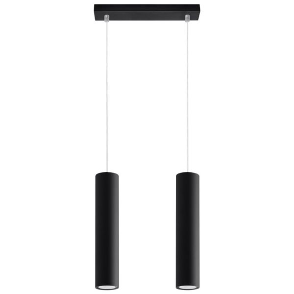 HANGING LAMP LAGOS 2 BLACK GU10 2X40W IP20 image 1