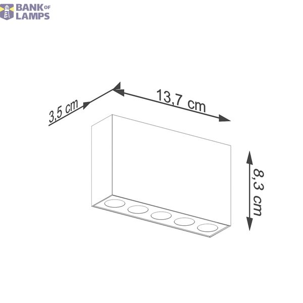 CEILING LAMP SOLE BLACK 4000K LED 5X11W IP20 image 8