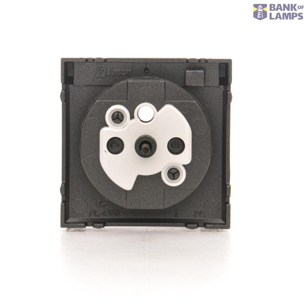 Double two way switch with LED indicator light, 10AX, graphite mat image 1