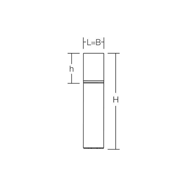 MEGA SQUARE, 18 W, 1650 lm, 830, anthracite, on/off Bollards, L 156 B  image 3
