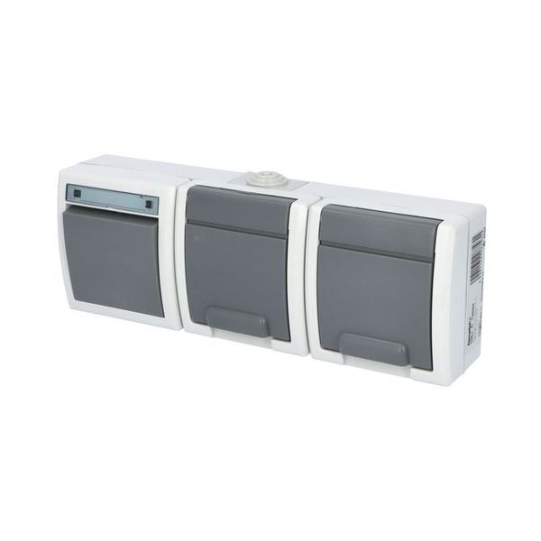 AQUANT SINGLE POLE / TWO WAY SWITCH + SOCKET 2x2P+Z image 3