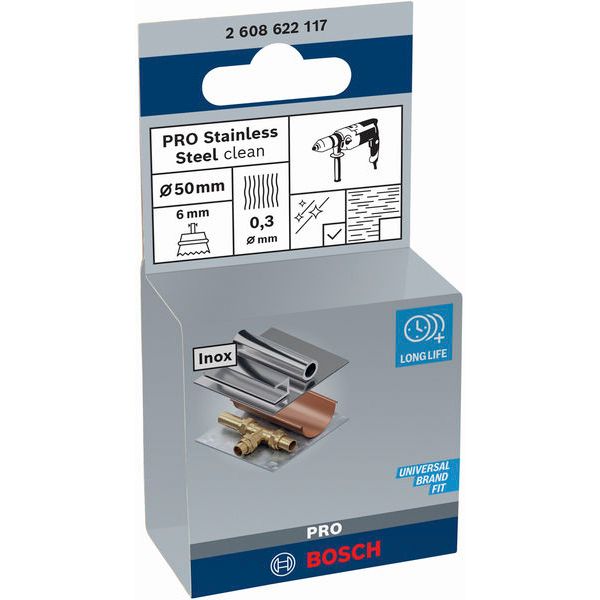 Cup Brush Crimped 50x0.3 mm Stainless image 3