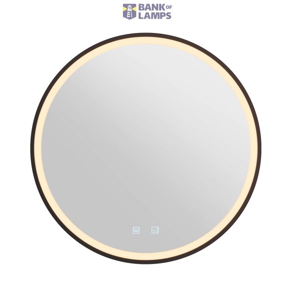 TRUKKO 60 mirror Ø 60 cm, chrome, black edge image 3