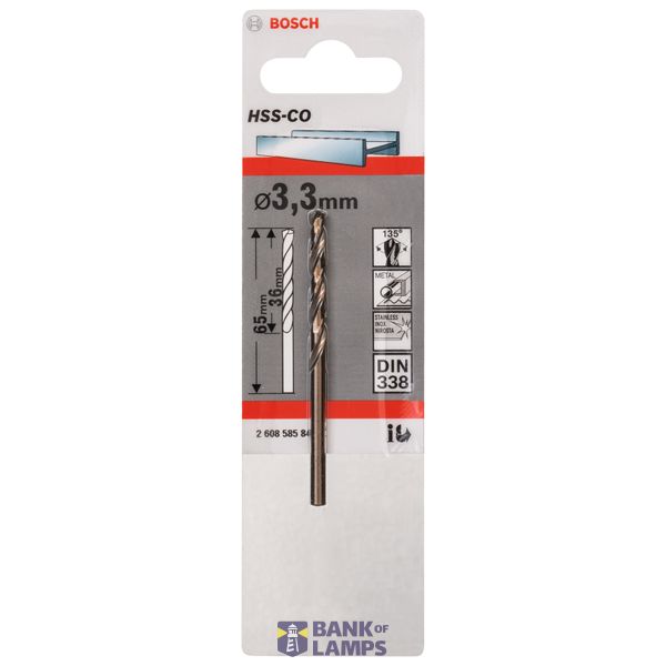 Metal drill bits HSS-Co, DIN 338 3,3 x 36 x 65 mm 1 pcs. image 2