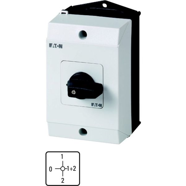 T0-1-15113/I1 Step switches, T0, 20 A, surface mounting, 1 contact unit(s), Contacts: 2, 90 °, maintained, With 0 (Off) position, 0-1-1+2-2, Design number 15113 image 1