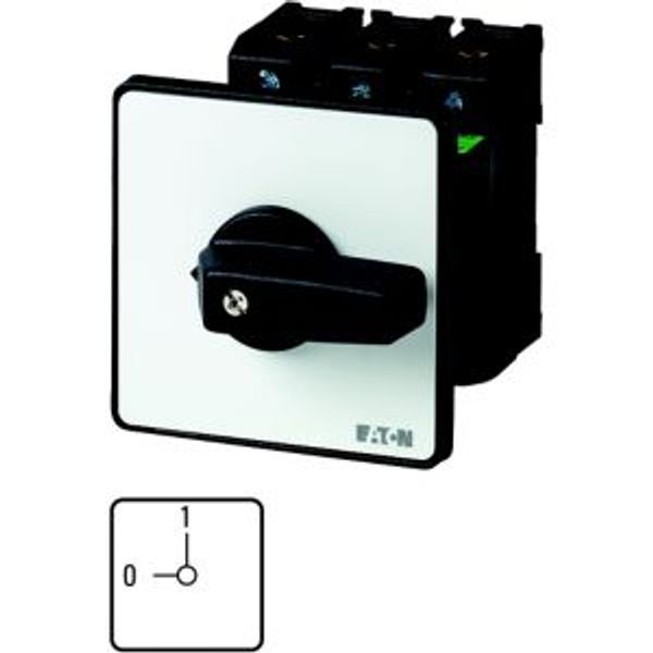 P3-100/E/HI11 On-Off switch, P3, 100 A, flush mounting, 3 pole, 1 N/O, 1 N/C, with black thumb grip and front plate image 4