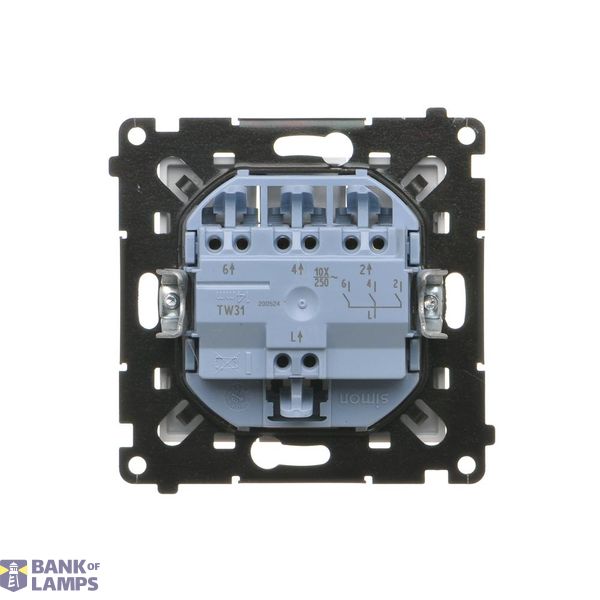 Double socket outlet with earthing for IP44 version with frame seal, with shutters, (module), Simon 24, IP20/IP44, 16A, champagne matt, Flap color: Same as a cover image 1