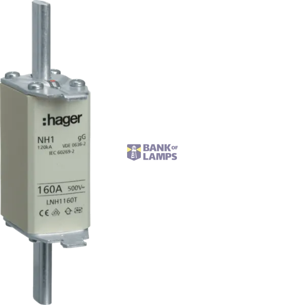 NH Fuse Insert NH1C,160A GG,500VAC LNH1160T image 1