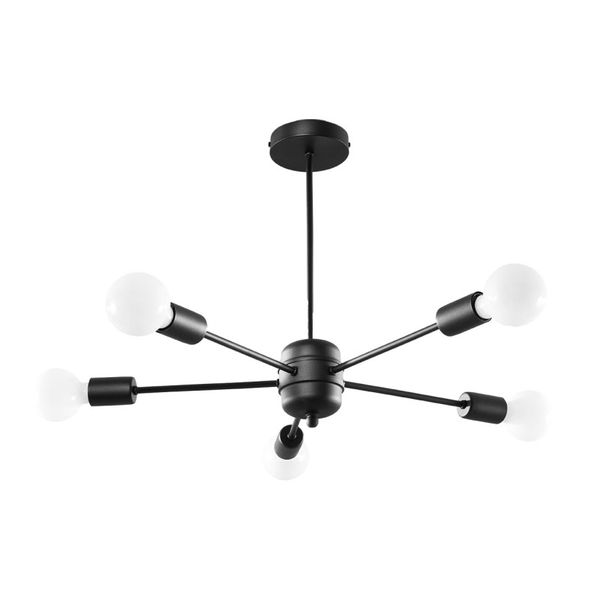 LANGO 5 BLACK CHANDELIER E27 5X60W IP20 image 1