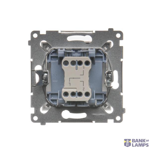 Double button for switches and push buttons, graphite mat image 1