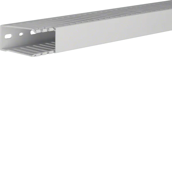Wiring duct halogen-free V0-PC/ABS HNG 75x37mm light grey image 1