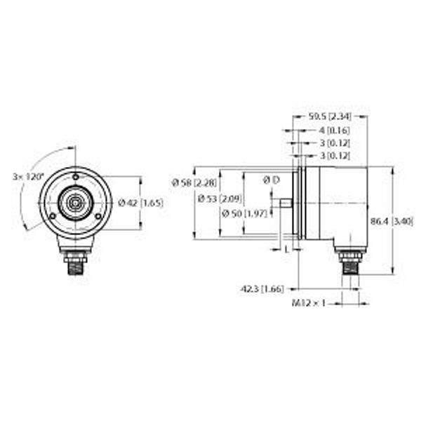 Absolute Rotary Encoder - Multiturn Industrial Line   REM-105SA0S-9D32B-B1M12/N46 image 1
