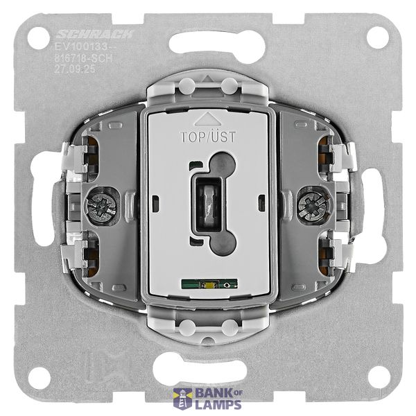 Control switch for bathroom with light indicator and fan, 1 rocker. image 1