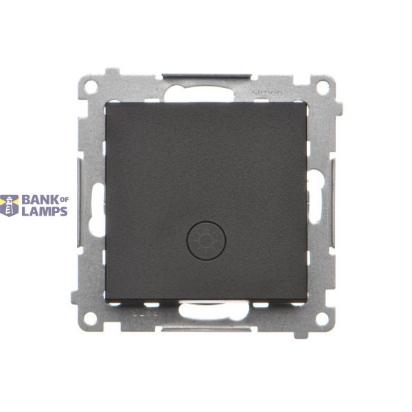"Light" push button with LED indicator light, 10AX, black matt image 1