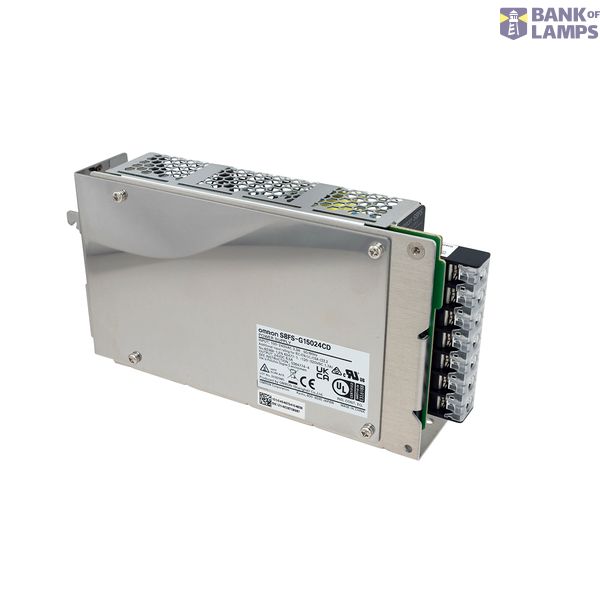 Power Supply, 150 W, 100 to 240 VAC input, 24 VDC, 6.5 A output, DIN-rail mounting, remote control S8FS2054A image 1