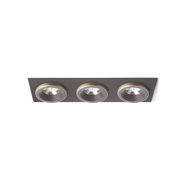 SHARM SQ III recessed brown/pearl gold 230V LED 3x10W 24° 3000K image 1
