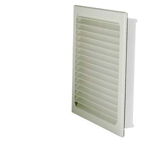 Outlet filter, cutout: B: 223 mm, H: 223 mm, RAL 7035, IP55, EMC image 1