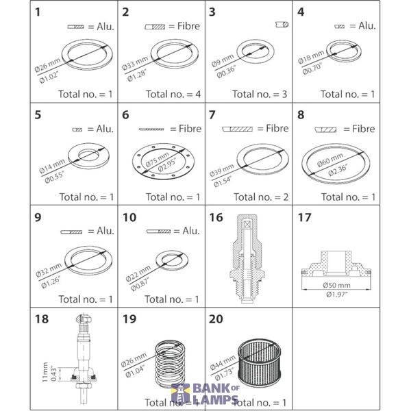 PM25 (Std. cone) - Overhaul kit C image 1