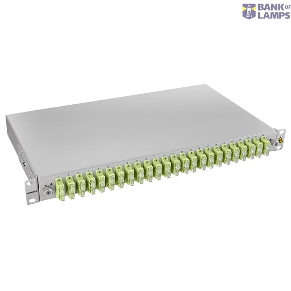 FO Splicebox, 48 Fibers, SC, 50/125æm OM5, 19", 1U, Class C image 1