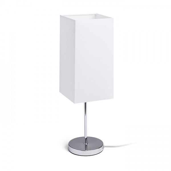 NYC/TEMPO 15/30 table Polycotton white/nickel 230V LED E27 15W image 1