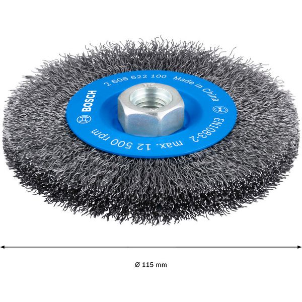 Wire Wheel Crimped 115 mm Steel image 2