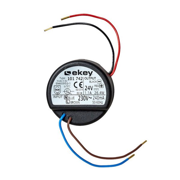 ekey power supply 230 VAC / 24 VDC / 1,1A for flush mount image 1