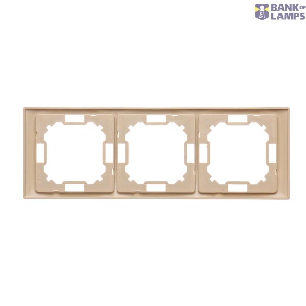 IP54 triple socekt outlet with Schuko earthing - white flap, white, 16A image 1