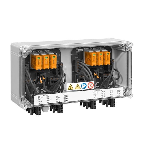 Photovoltaics, Combiner Box, PV Next, 1100 V, 2 MPP's, 3 Inputs / 3 Outputs per MPP, Surge protection I / II, MC4-Evo 2 image 1