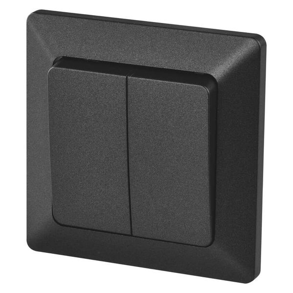 Two-way switch, double, anthracite image 1