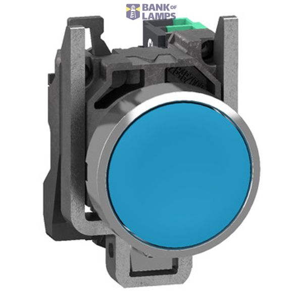 Metal PB blue flush 1 NO Push-in image 2