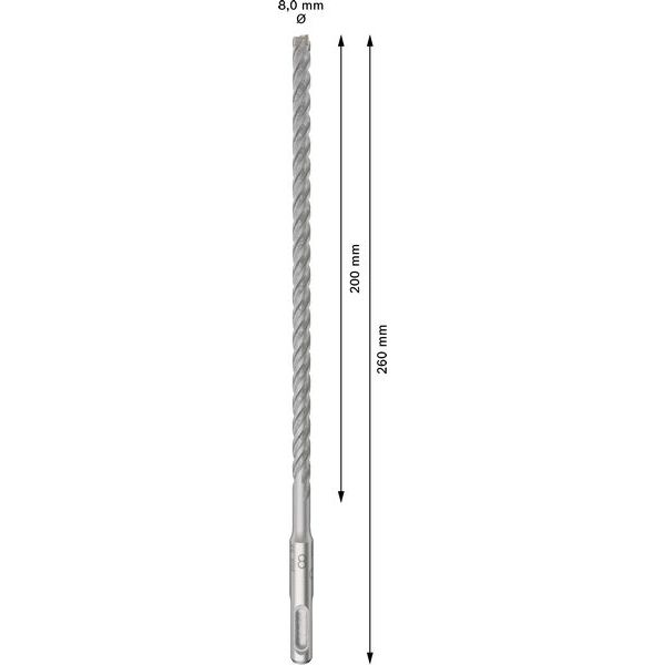 Hammer drill bit SDS-plus-5X 8 x 200 x 260 mm 10 pcs. image 1