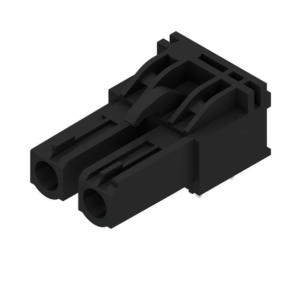 PCB plug-in connector, female header, closed side, THT solder connection, 7.62 mm, Number of poles: 2, 90°, Solder pin length (l): 3.2 mm, tinned, black, Box image 4