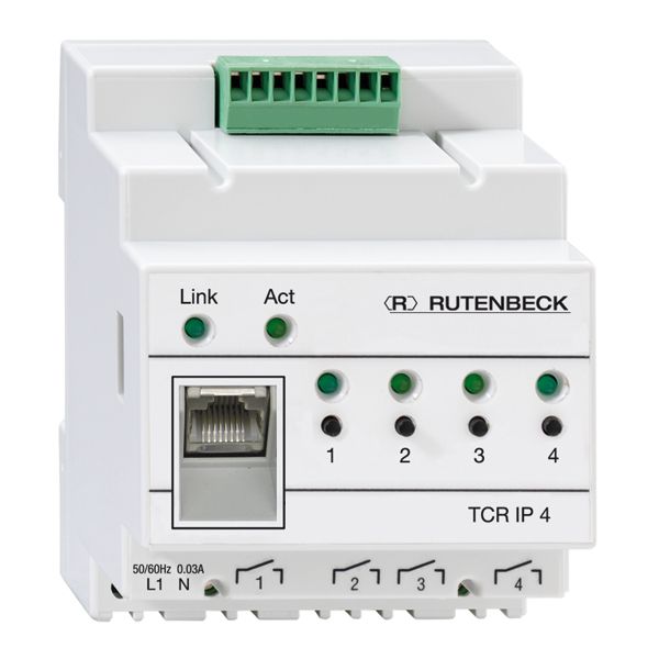 R-Control IP 4 (formerly TCR IP 4), with network connection, with timer function and temperature query, in REG housing (4TE) image 1
