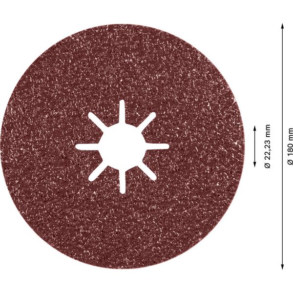 EXPERT R781 Prisma Ceramic Fibre Disc 180 mm, 22.23 mm, G 36 image 2