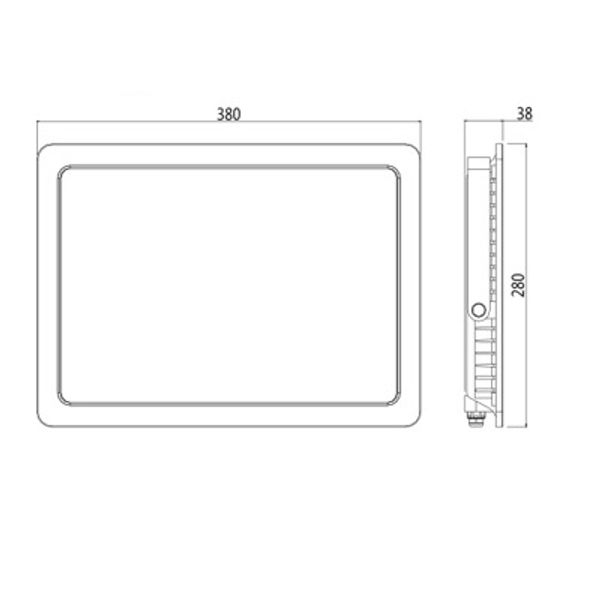 LED Floodlight Slim 100W 3000K image 2
