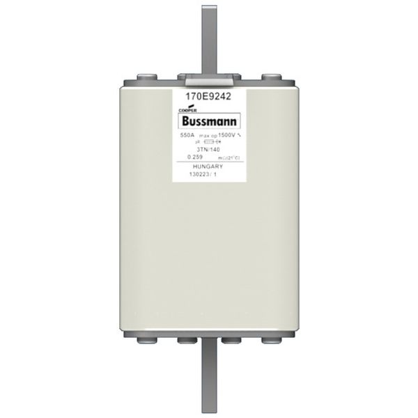 Fuse-link, high speed, 550 A, AC 1500 V, special DIN 3, aR, DIN, with indicator image 1