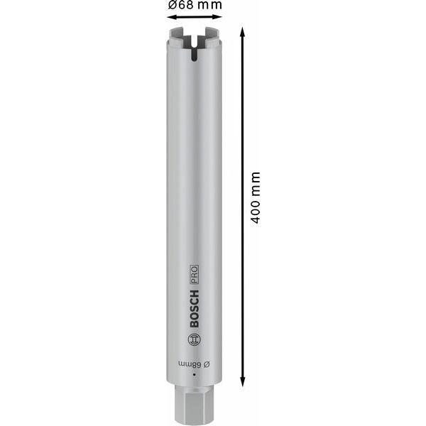 Diamond dry core cutter 1 1/4" UNC Best for Universal 68 mm, 400 mm, 4 segments, 11.5 mm image 2